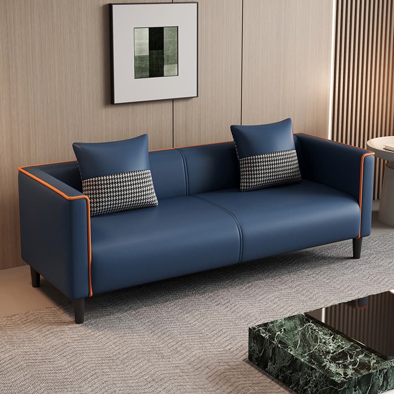 Versatile Standard Sofa/Loveseat/Single Sofa in Synthetic Leather with Grey/Dark Blue/Light Green Upholstery and Arm