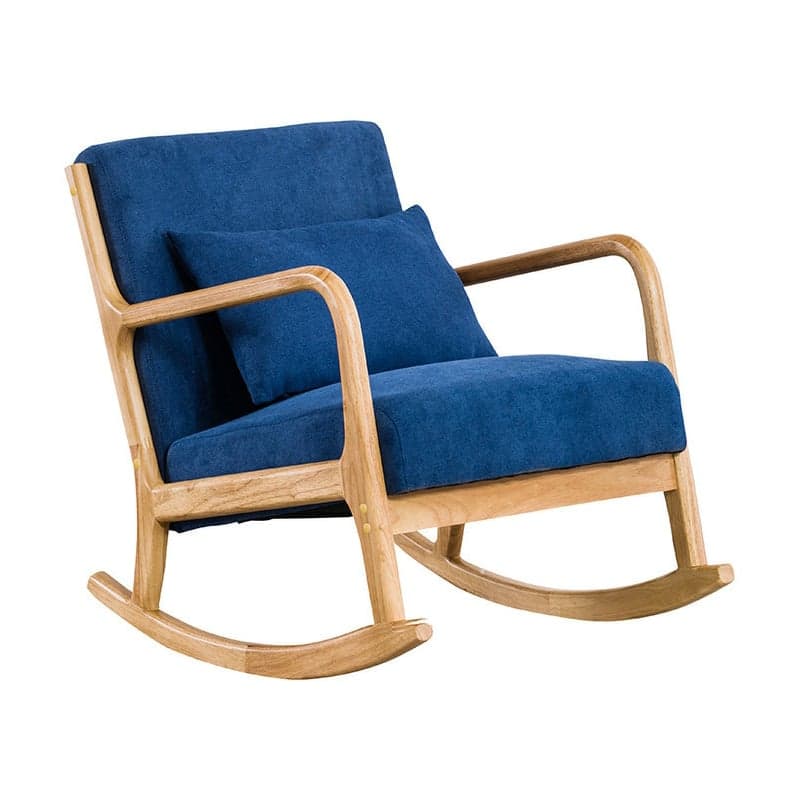 Nordic Natural Cotton Stationary Rocking Couch Chair with Back - image 4