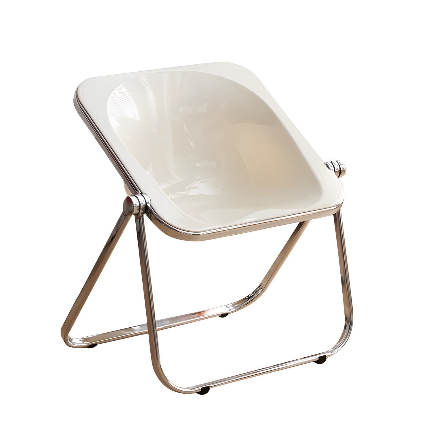 Modern Collapsible Side Chair with Low Back and Foldable Design in Plastic & Acrylic - image 4