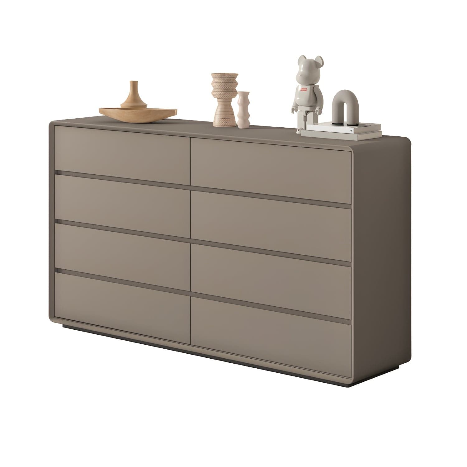 Modern Double Dresser with Drawers - Wood Finish, Horizontal Orientation, No Distressing - image 3