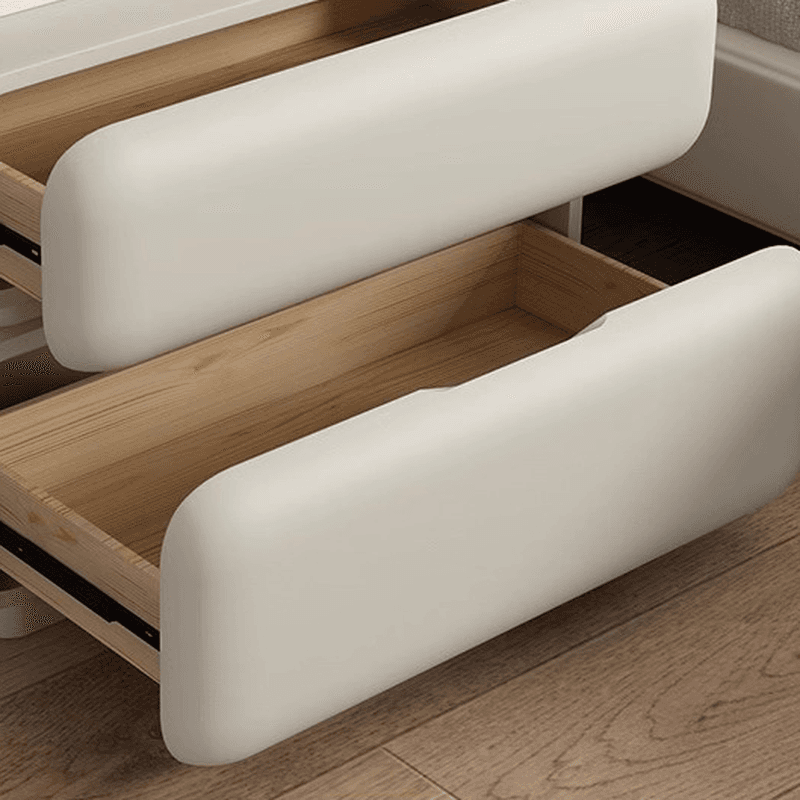 Modern Simple Style Nightstand With Drawer Organization with 2 Drawers and Pu Leather Countertop - image 18