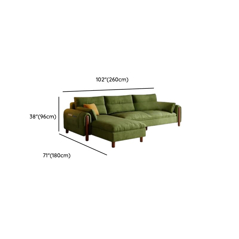 Straight/L-Shape Olive Green Sofa/Corner Sectional with Horizontal/Left Orientation - image 13
