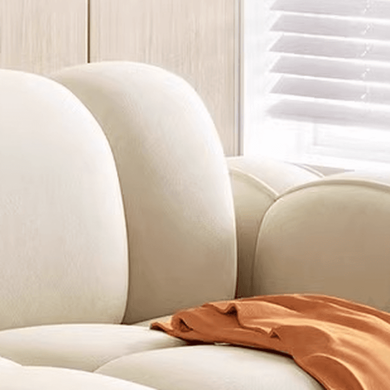 Standard Sofa in Rose/Off-White/Amber Color Flannel with Armrest - image 11