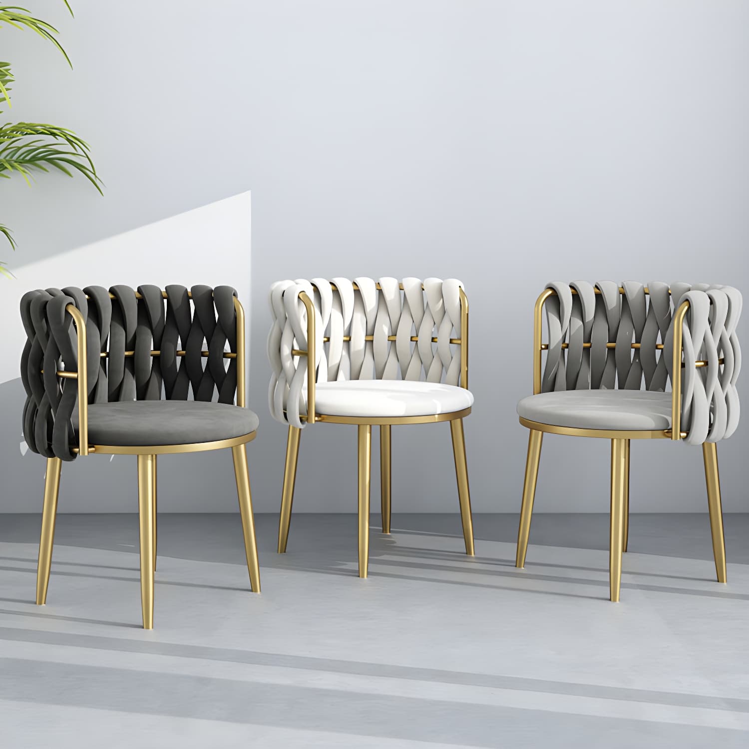 Nordic Metal Dining Room Chairs Velvet Armless Dining Chairs for Restaurant - image 8