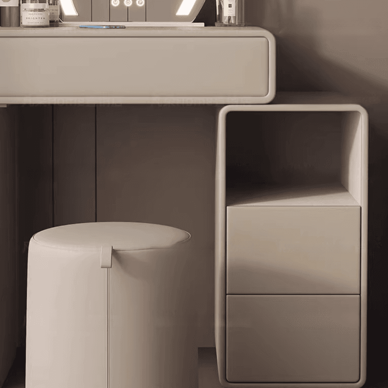 Multi-Purpose Tan Vanity Set with Lighting, Push-Pull, Adjustable Touch, and Adjustable Brightness - image 3