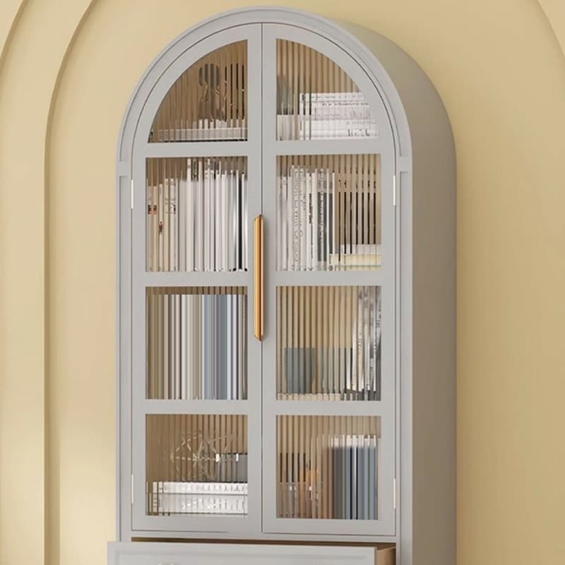 Self-supporting Grey /Azure/Peony Natural Wood Accent Cabinet with Squared Leg Drawing Room - image 9