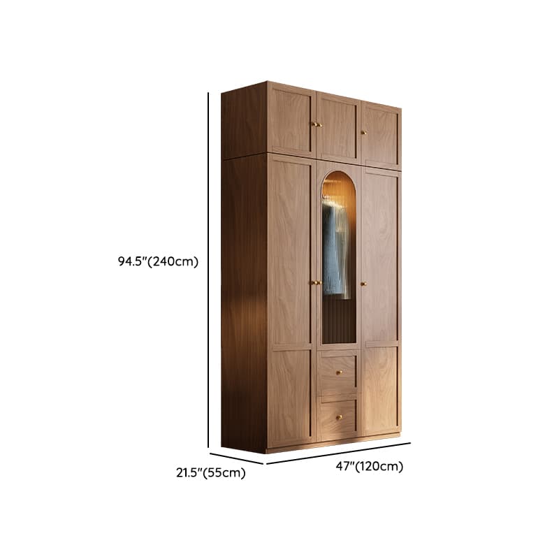 Trendy Unfinished Color Engineered Wood Unattached Armoire Cabinet - image 22