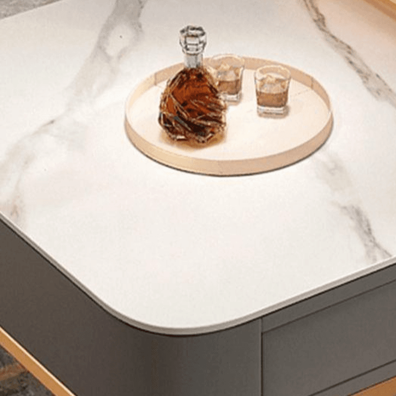 Square Double Nesting Accent Table with Framework Base for Home - image 7