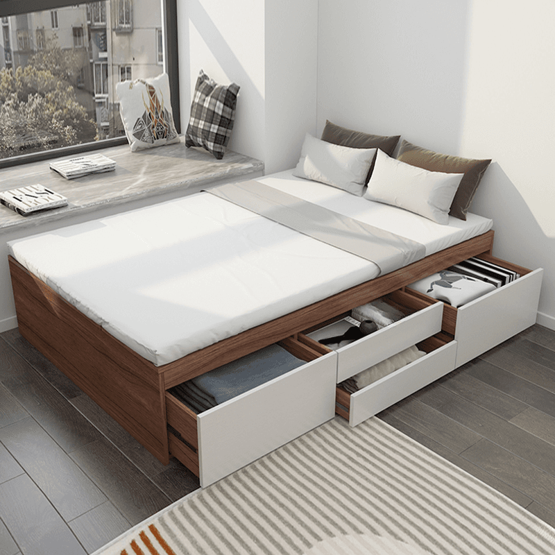 Auburn Contemporary Solid Color Storage Included Bed