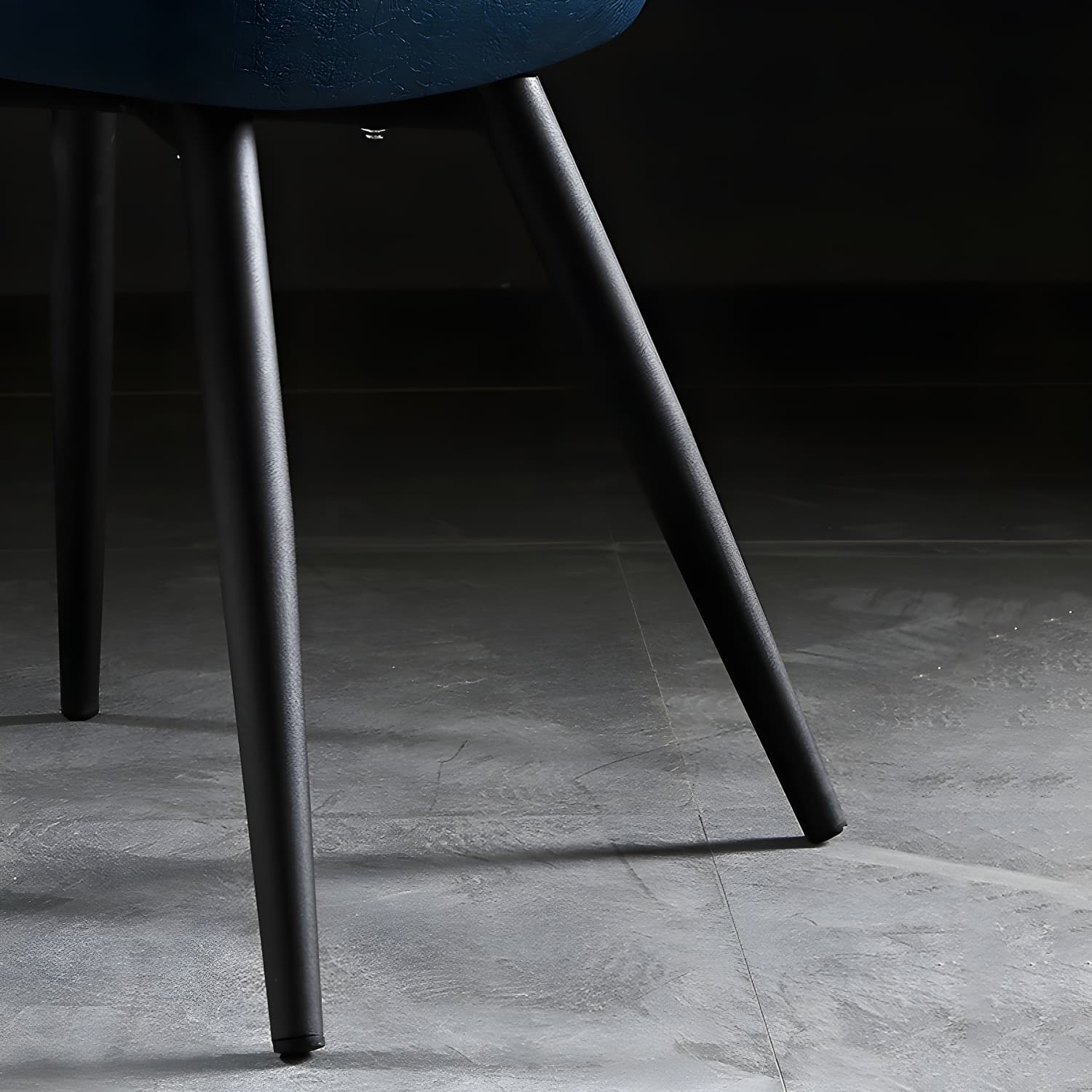 Modern Design Faux Leather Side Chair with 4 Metal Black Finish Legs Solid Back Armless Chair - image 16