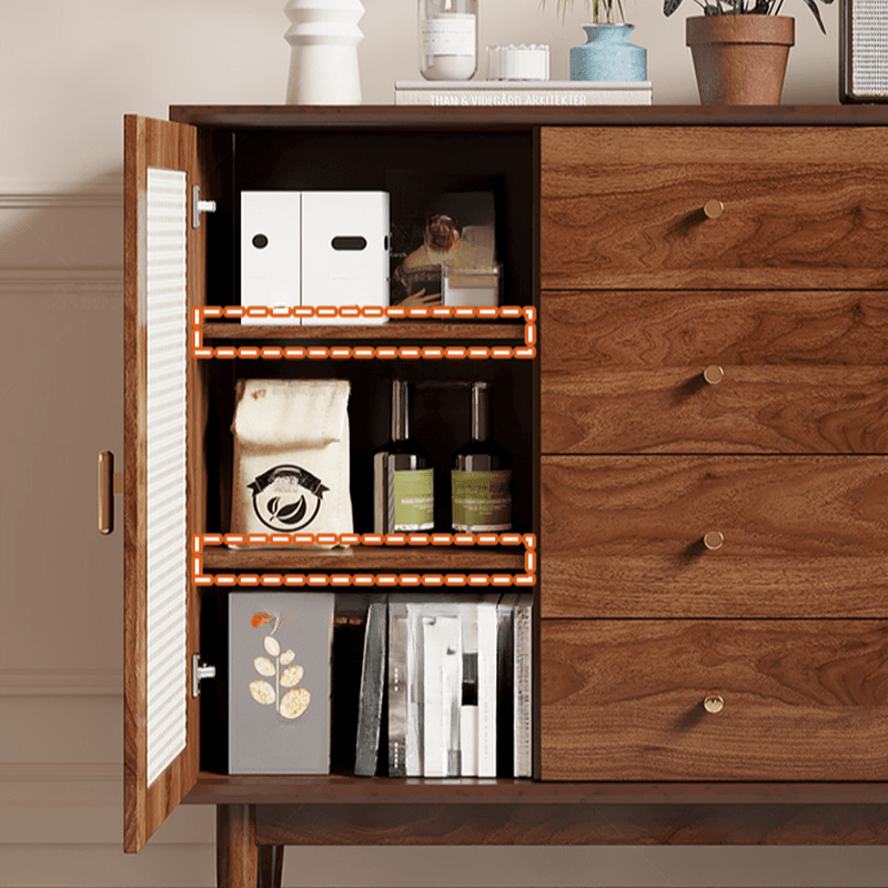 Mid-Century Modern Standalone Accent Cabinet for Parlor with Hydrophobic Feature - image 5