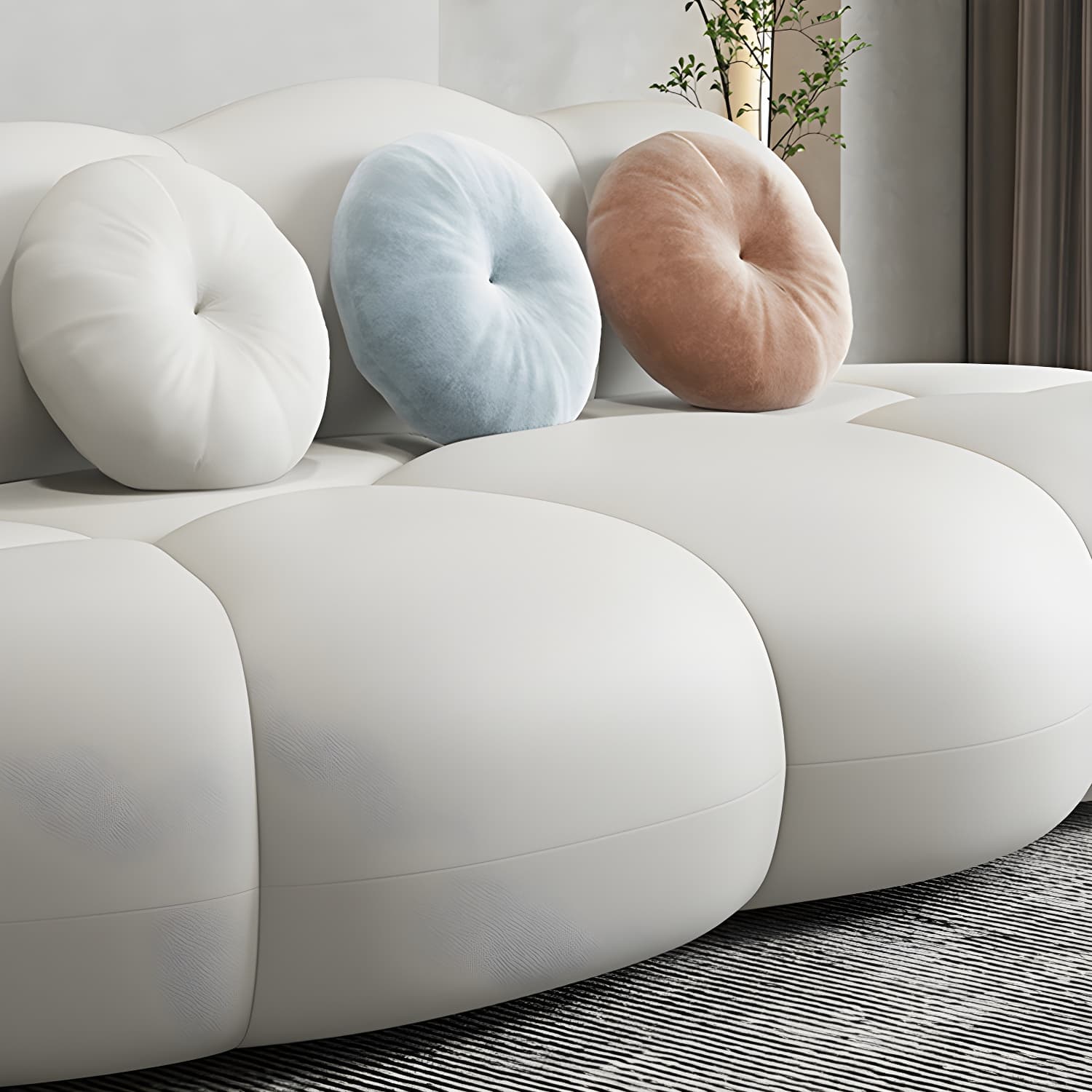 Contemporary Stationary Living Room Armless Standard Cushions Sofa - image 24