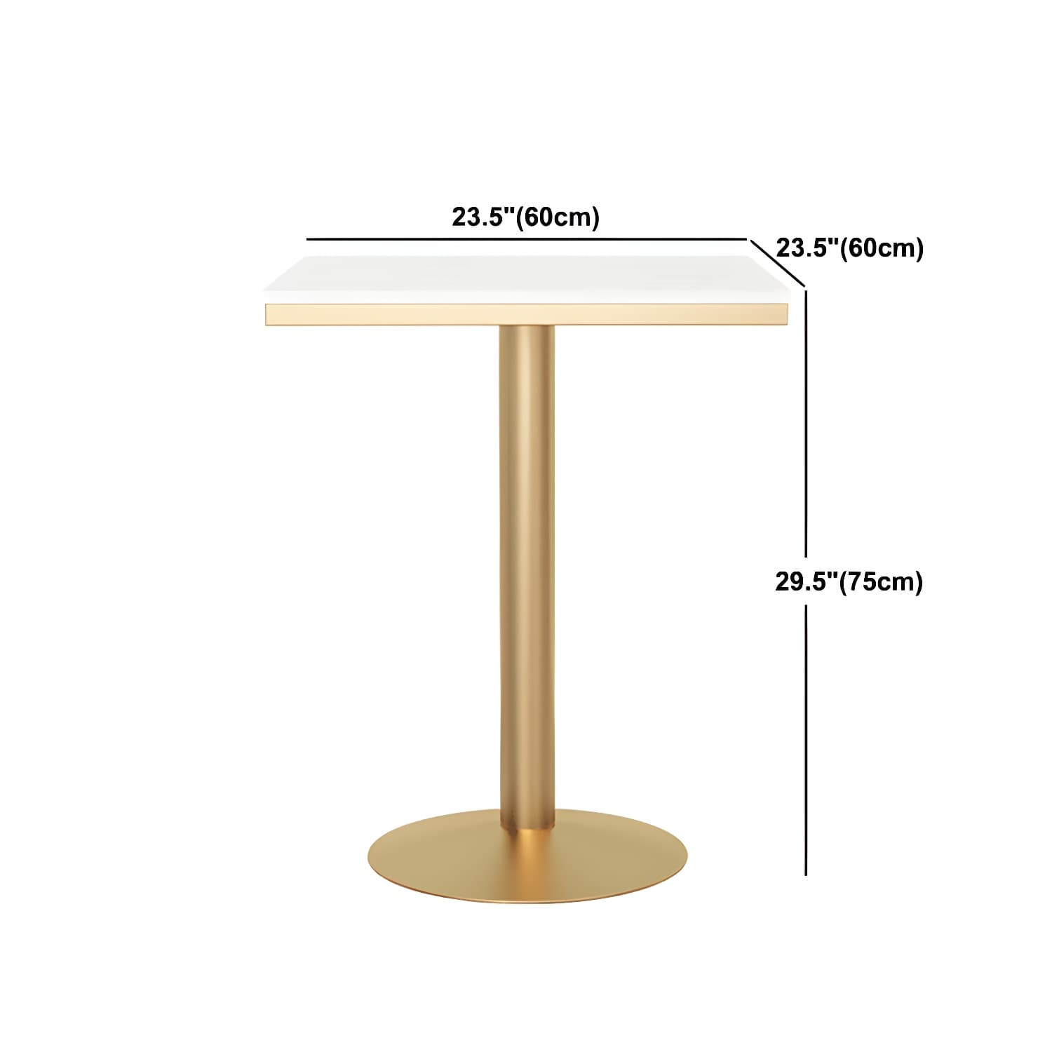 Metal Traditional Luxury Round Table White Stone Top Table with Pedestal Base - image 18