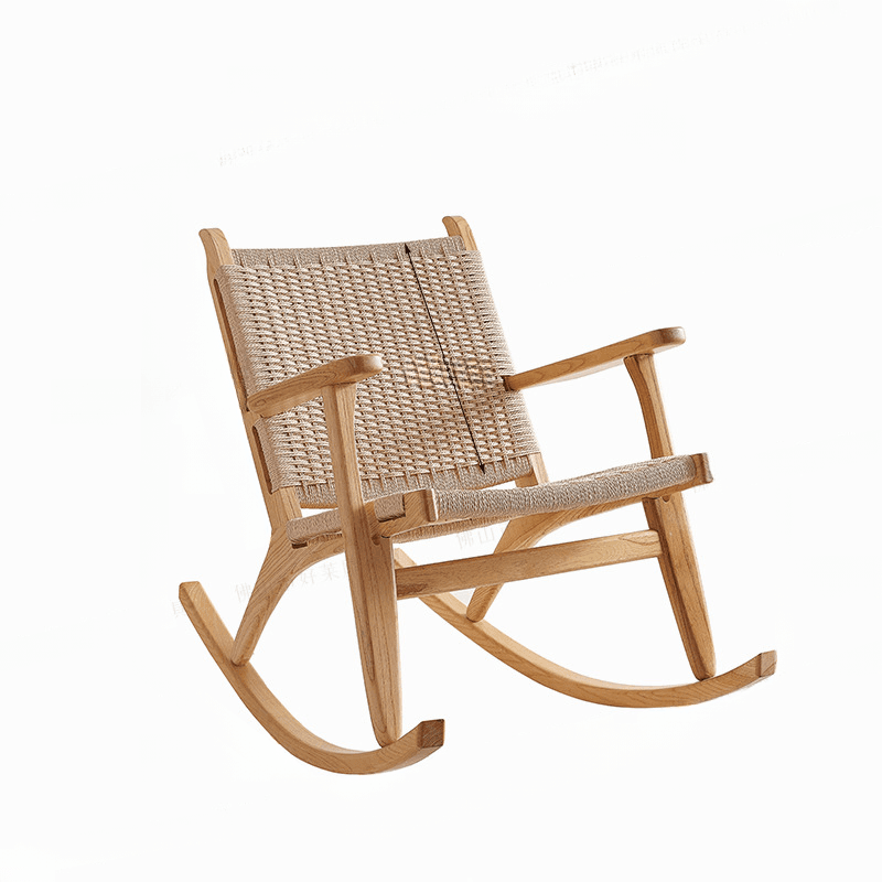 Wood Front Porch Rocking Chairs with Rear Back, Stationary - image 3