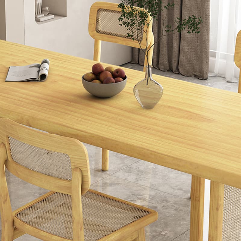 Natural Pine Wood Dining Table Set in Natural Color for 4 People/11 People/Seats 8 - image 9