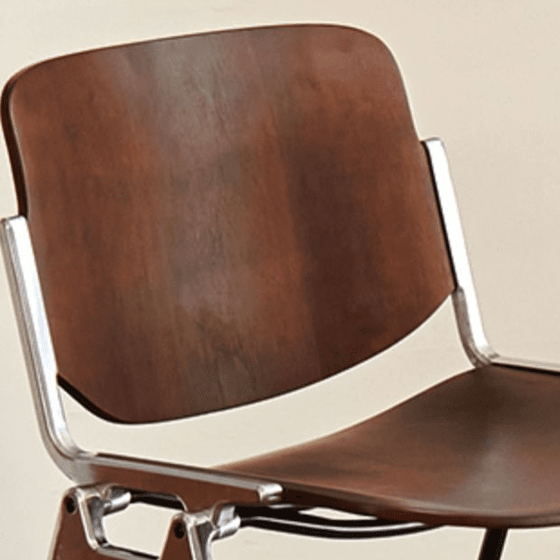 Old School Ventilated Back Armless Chair with Ink/Metallic Metal Legs, Nestable - image 22