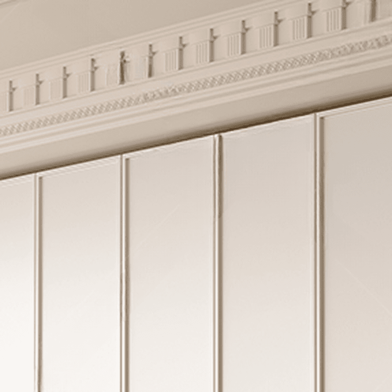 Chalk Modern Wooden Standalone Almirah with 3-Drawer, Interior Shelves, and Hanging Rod - image 5