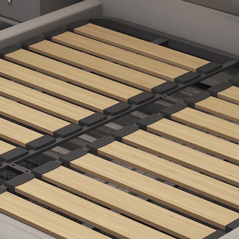 Grey Solid Color Storage Included/Pallet Bed Frame with 3 Storage Boxes and Pine Wood for Living Room - image 6
