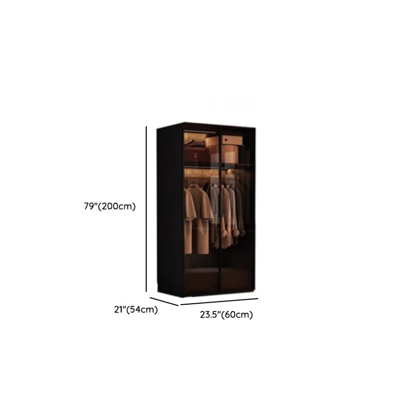 Storm Gray Minimalist Laminate Cabinet Armoire with Soft Close Drawer, Soft Close Door, Interior Shelves, and Clothing Rod - image 7