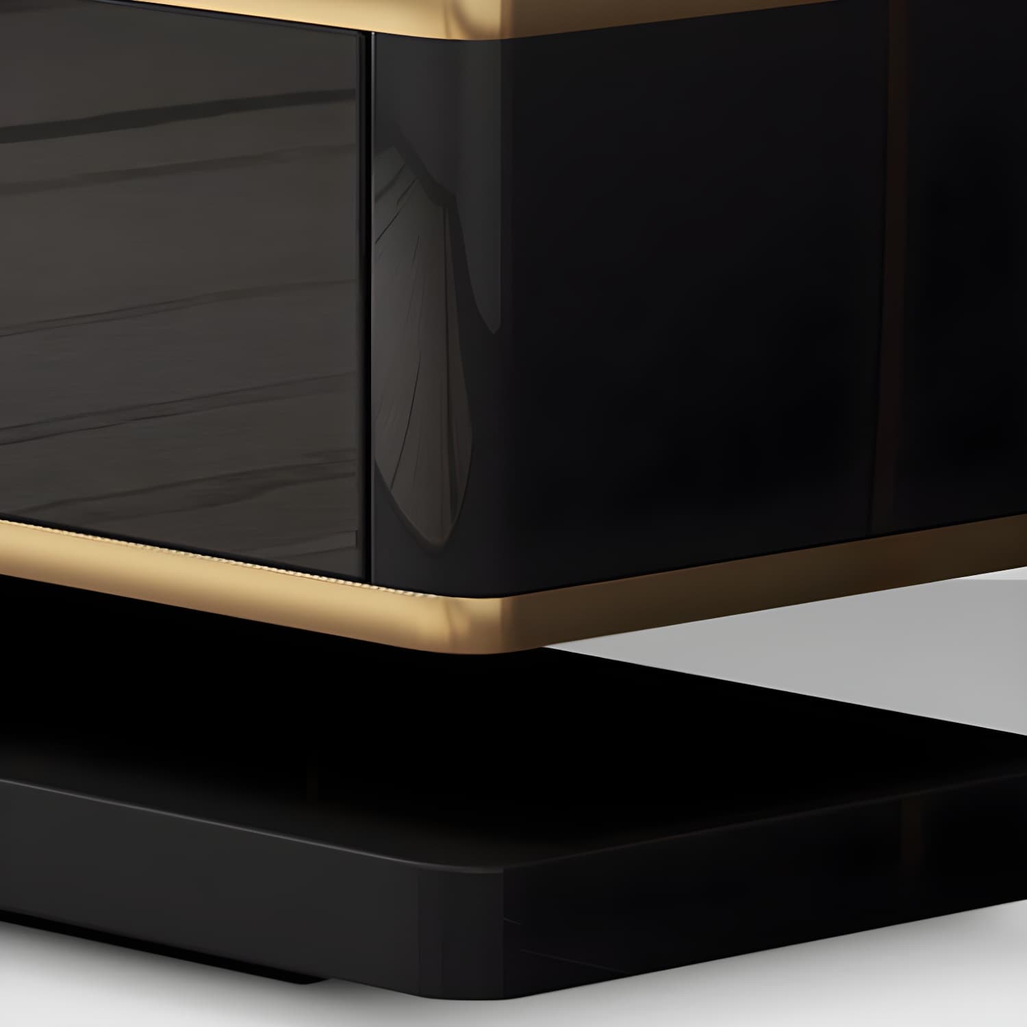 Luxurious 3-Drawer TV Stand Console 16.54-Inch H Glass TV Console - image 7