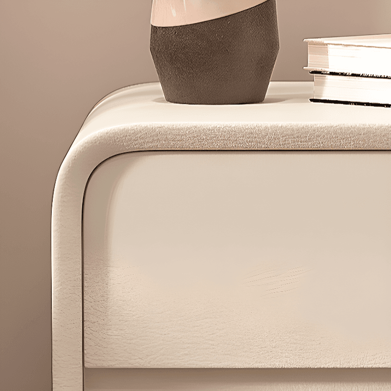Organic Modern Nightstand With Drawer Organization with 3 Drawers and Pleather Countertop - image 16