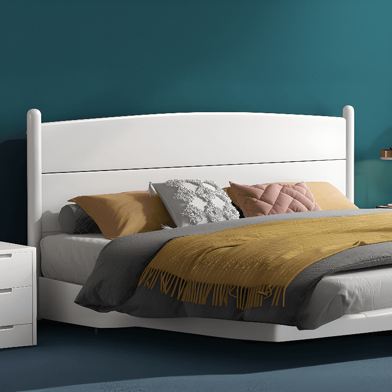 Modish Rubberwood Wingback/Panel Headboard in Rectangle/Camelback Shape for King/Queen/Full Bed, Free-standing Standard with No Distressing and Standard Height - image 4