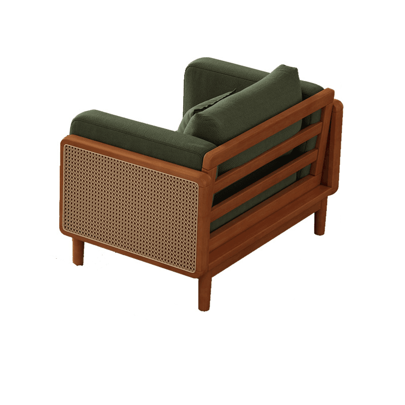 Victorian Style Jade Green Sofa Couch/Single Sofa for Sitting Room with 1 to 5 Pillows