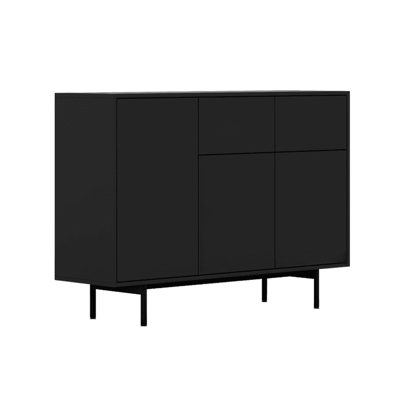 Ground Design Narrow Server with 2 or 1 Drawer, Drawers Storage, Alterable Shelf, and 3 or 2 Doors Tabletop - image 7