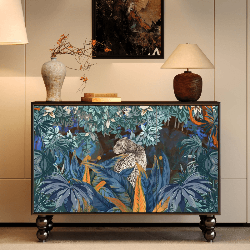 Classicist Narrow Timber Sideboard with Hutch, 3 Shelves, 3 Doors and Larder - image 26