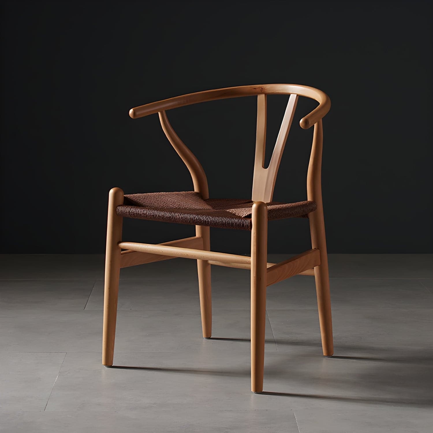 Scandinavian Style Wood Dining Chair Dining Room Wishbone Chair with Arm - image 9