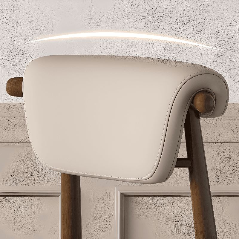 Casual Side Chair in Vinyl Leather with Wood Legs, Low Back, Framed and Balanced - image 15