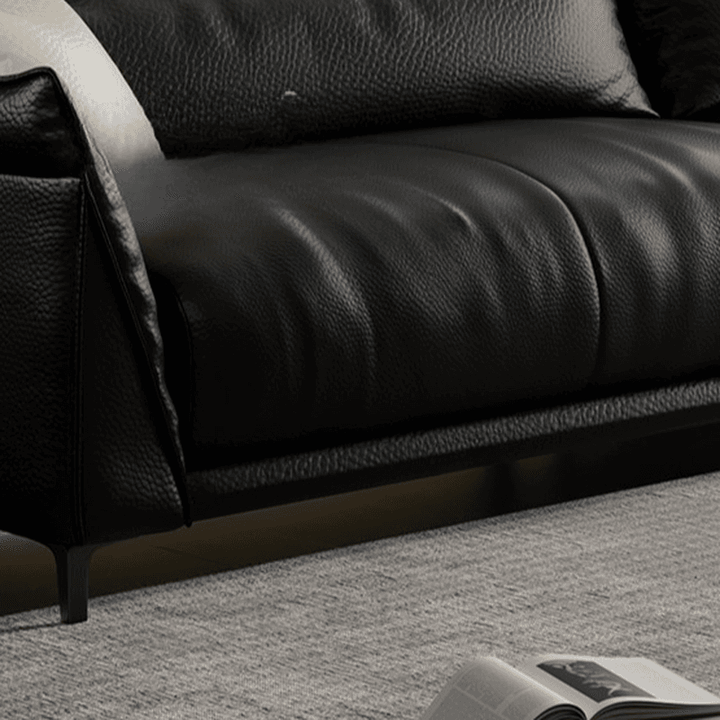 Drawing Room Standard Sofa in Pu Leather/Flannel with Blush/Mocha/Amber Color and Armrest - image 14