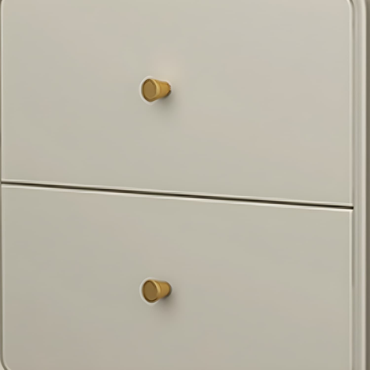 Glam Pine Wood Nightstand with Leather Countertop and 2 Drawers - Small Size - image 17