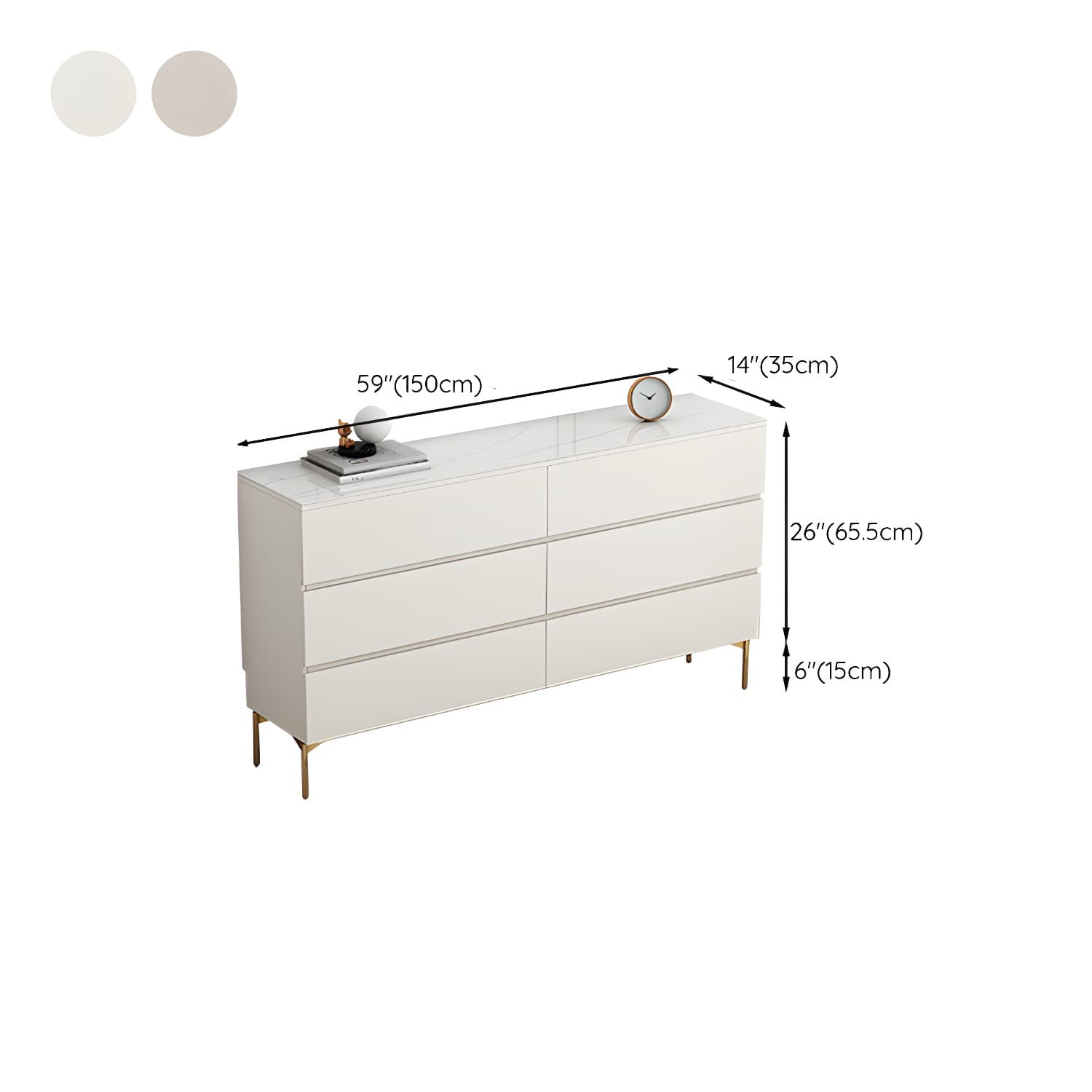 13.65-inch W Stone Storage Chest Dresser Modern Storage Chest - image 18