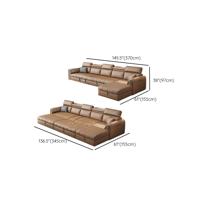 Coffee L-Shape/Straight Right Hand Facing/Horizontal Sofa Chaise/Convertible Sofa with Under-seat-storage for Seats 5/Seats 2/for 6 - image 23