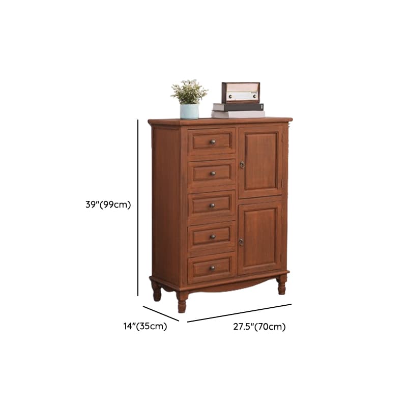 Traditional Wood Server in Espresso with 3 Drawers/4 Drawers/6 Drawers, Cabinet & One Internal Shelf/2 Shelves Included/Not Included - image 19