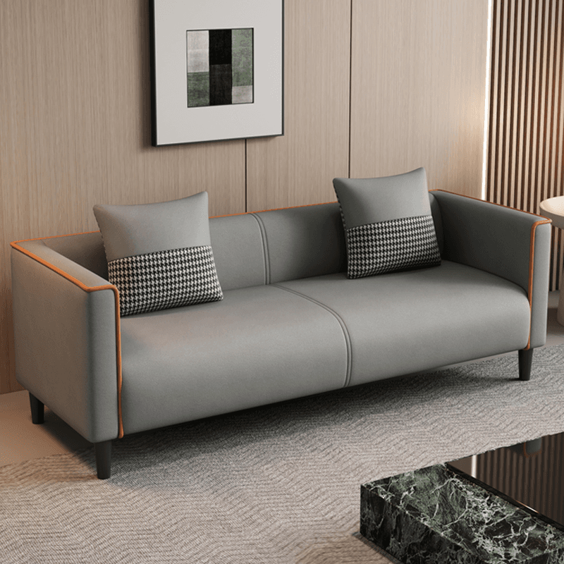 Standard Sofa/Loveseat/Single Sofa in Synthetic Leather, Available in Grey/Dark Blue/Light Green with Arm - image 9