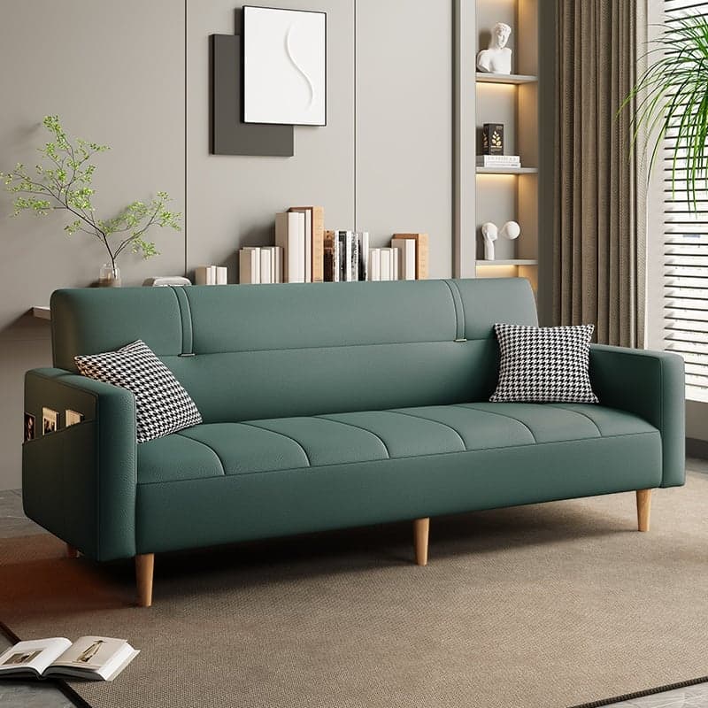 Trendy Solid Color Water Resistant Standard Sofa/Loveseat with Arm, Seating for 2 People/Seats 3, Receptacle Storage, and 2 Pillows - image 5