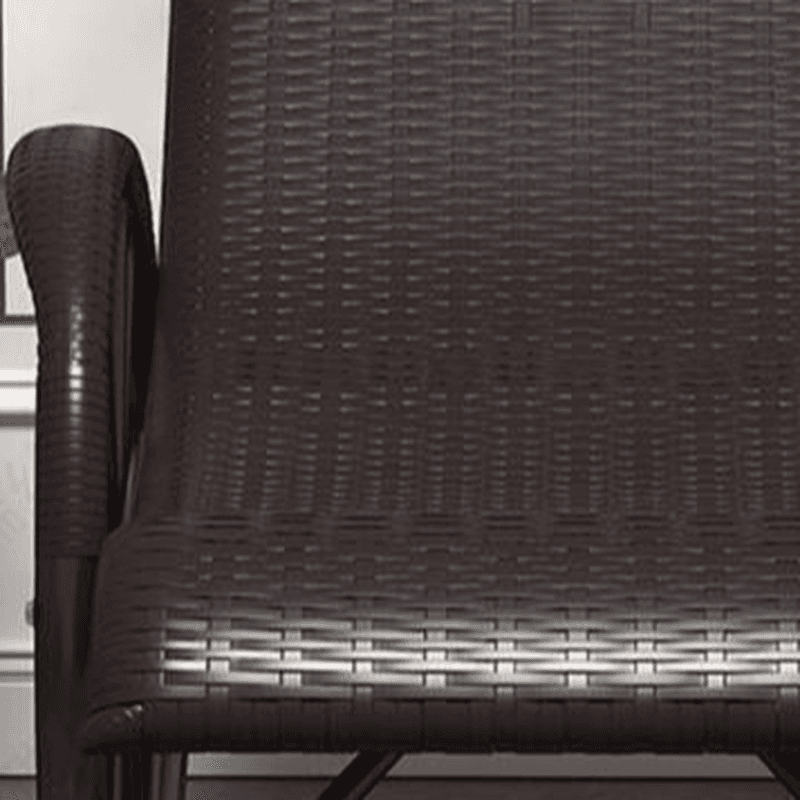 Craftsman Style Cane Rocking Seat with Round Arm - image 13