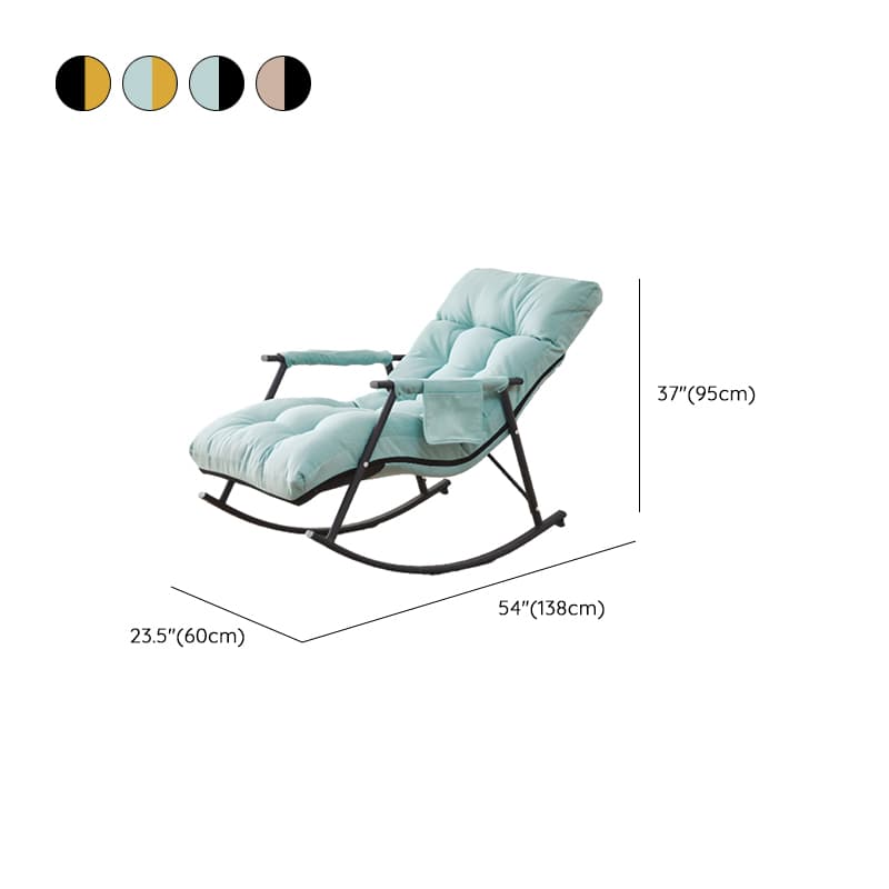 Lavish Alloy Rocking Armchair with Upholstered Rear - image 17