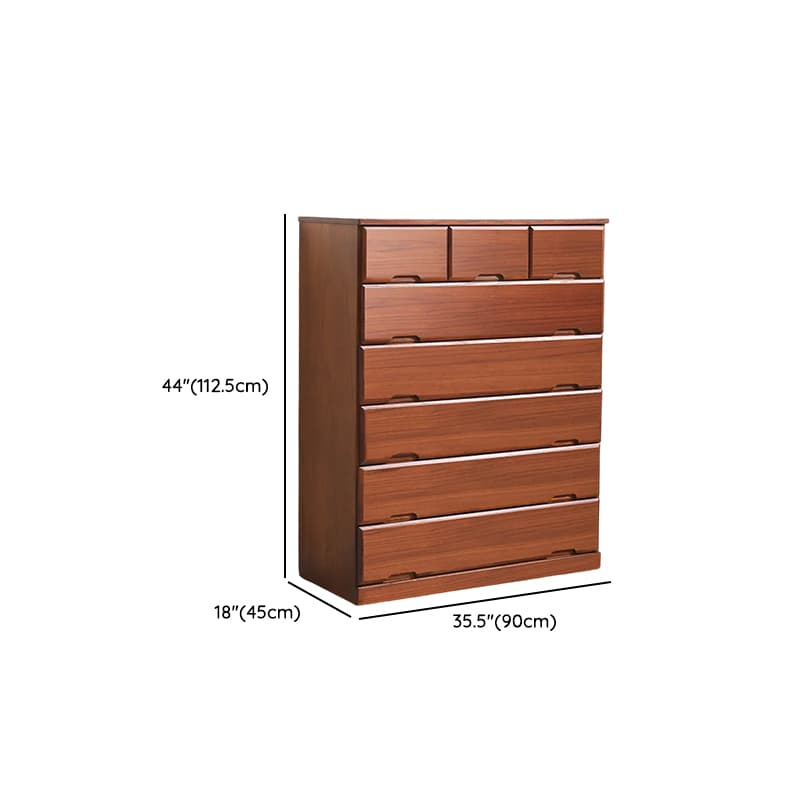 Sepia Minimalist Raw Wood Lingerie Chest/Dresser Vanity Combo with Multiple Drawers in Vertical/Horizontal Orientation - image 23