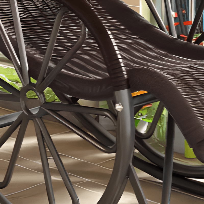 Simple Scratch-tolerant Cane Porch Rocker with Round Arm - image 14