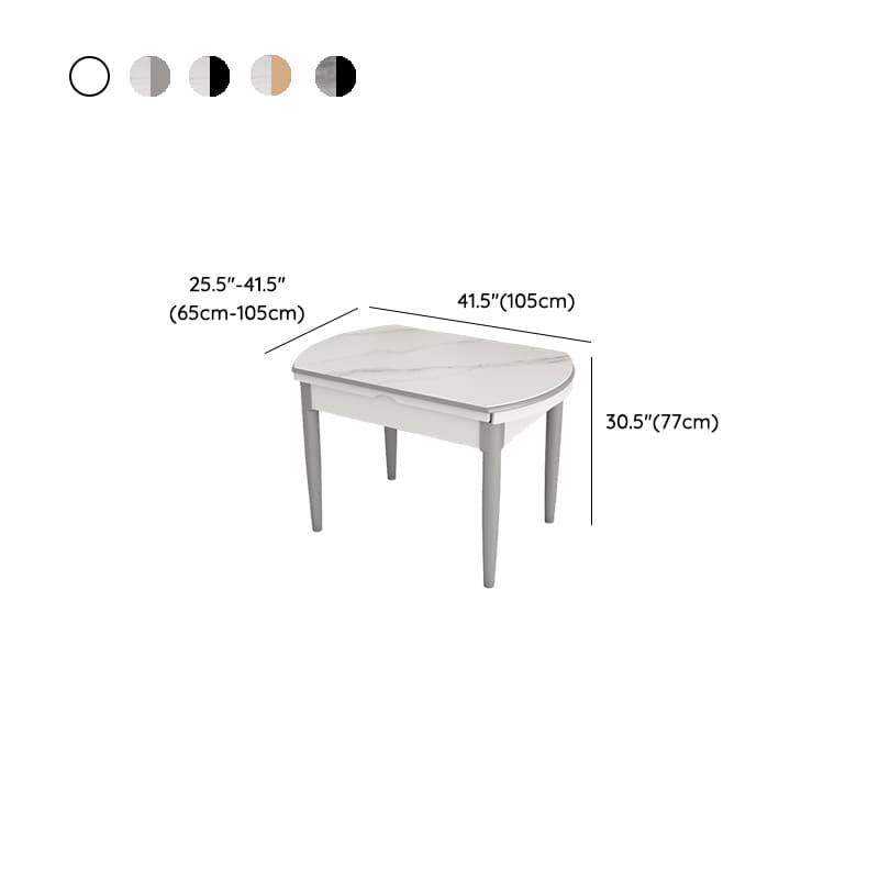 Minimalist Slate Dining Table Set with 4 Legs, Enclosed Back, Padded Chair, and Dove Grey/White Table Top - image 11