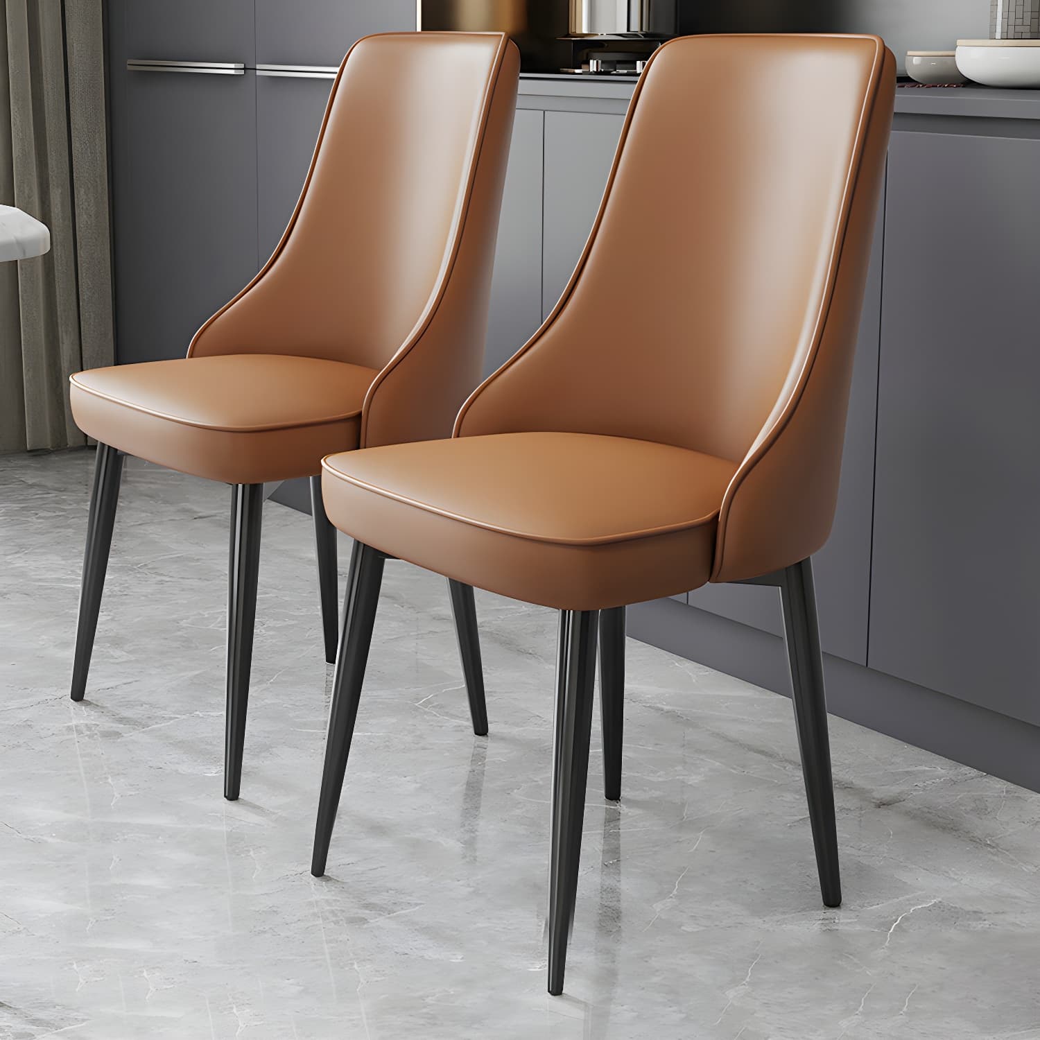 Fabric Dining Chair Modern Parsons Armless Chair for Dining Room - image 11