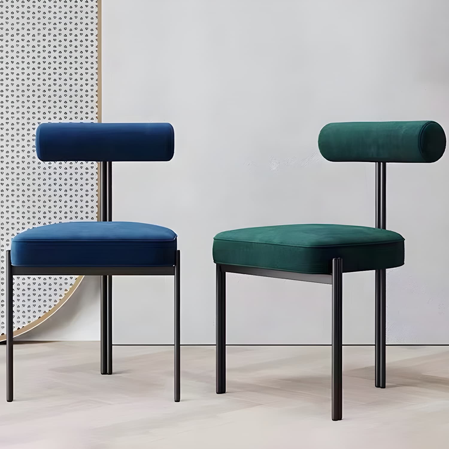 Stackable Upholstered Low-Back Side Chair with Metal Legs and Polyurethane Upholstery - image 24