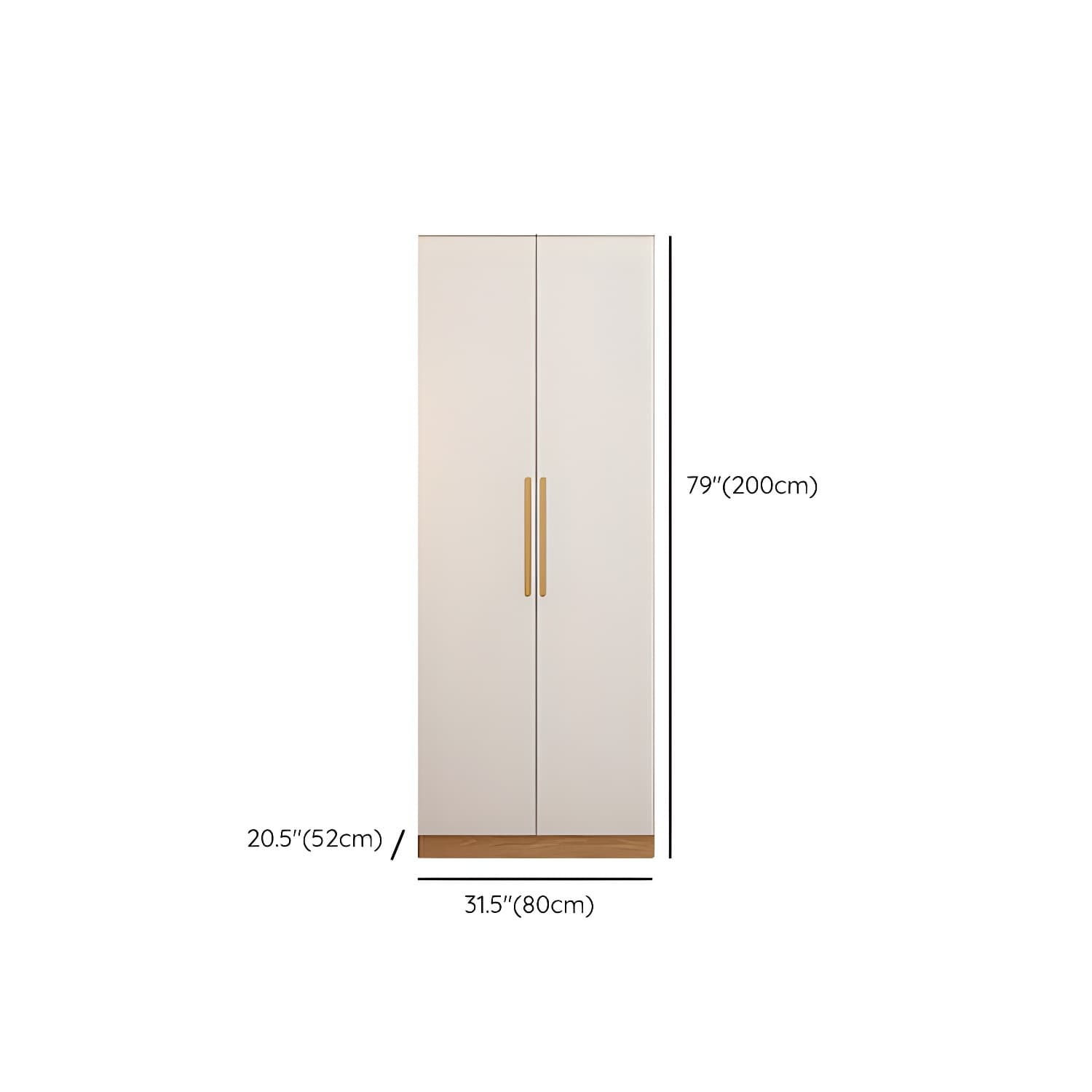 Contemporary Style Wardrobe Wooden Bedroom Closet with Hinged Door - image 15