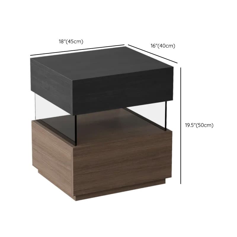 Modish Nightstand With Drawer Organization Featuring 2 Drawers, 1 Shelf, and Lumber Countertop - image 20