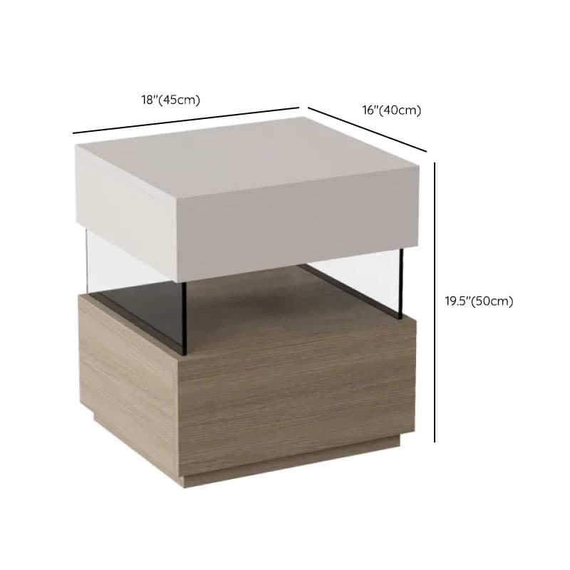 Modish Nightstand With Drawer Organization Featuring 2 Drawers, 1 Shelf, and Lumber Countertop - image 21