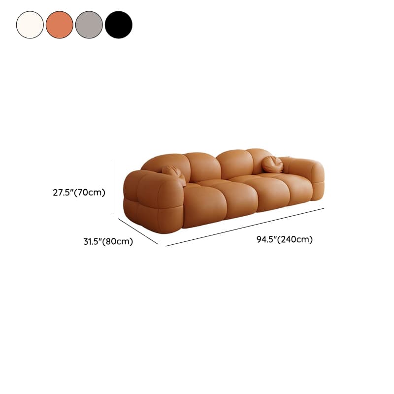 Modern Solid Color Tear Resistant Standard Sofa in Grey/White/Citrus Color with Seating Capacity for 5/4-seater/3-seater and 2 Pillows - image 13