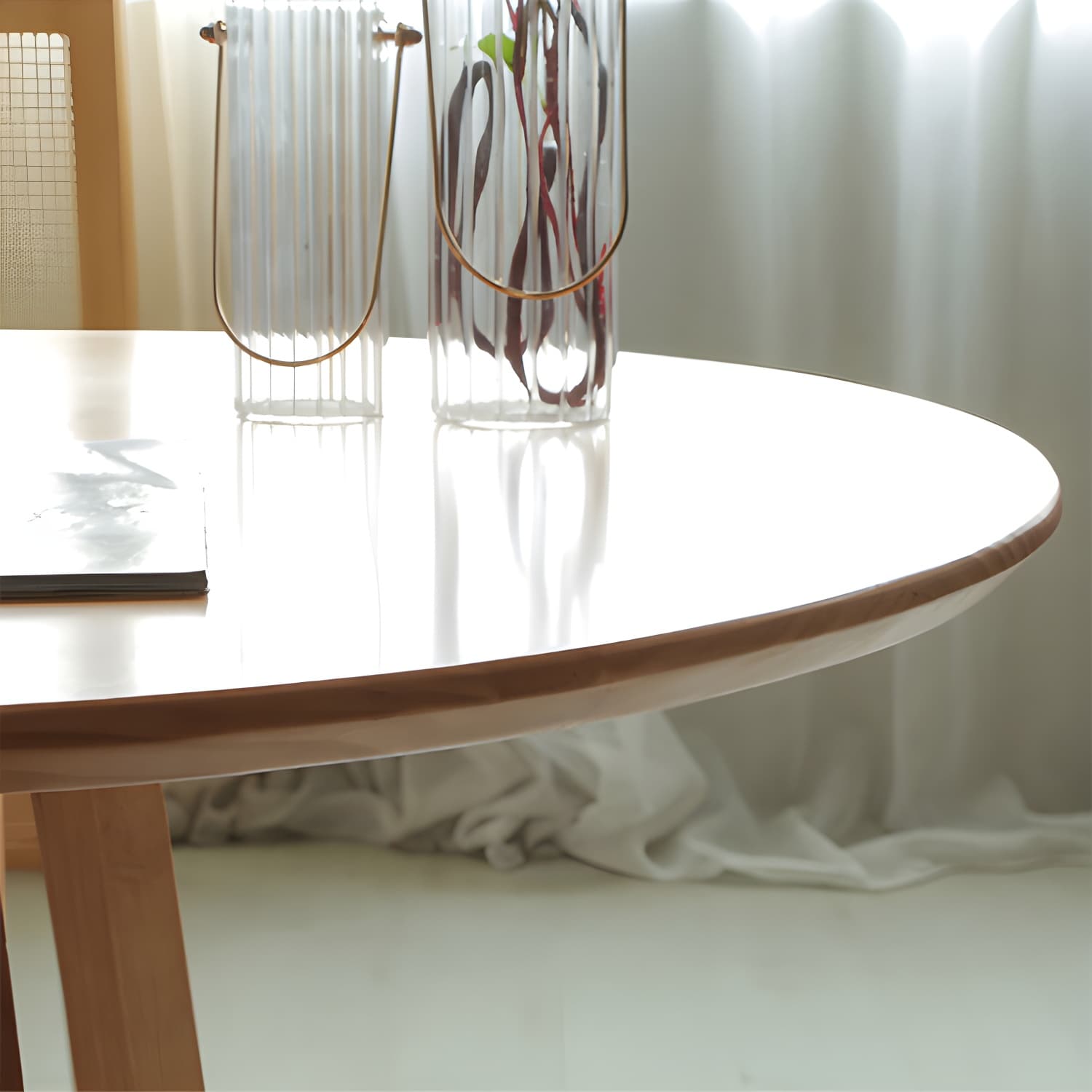 Modern Rectangle 1/2/5/7 Pieces Dining Set Solid Wood Dining Table with Chairs - image 6